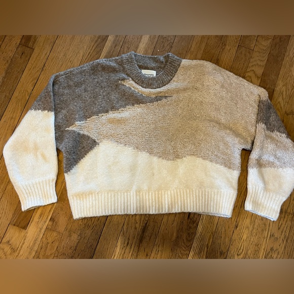 Abercrombie & Fitch Sweaters - Abercrombie&Fitch Crewneck Sweater Extra Large Neutral Colors Soft Relaxed Fit